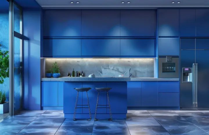 Elevate Your Space with Blue Kitchen Cabinets Installation
