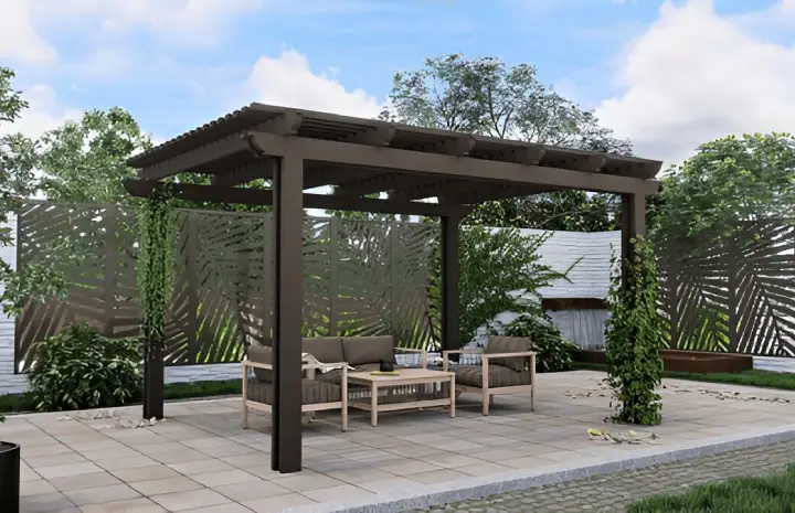 Modern Design with Arched Pergola