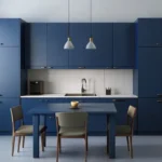 Stylish and Functional: Blue Kitchen Cabinets Installation