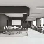 Curved Frameless Glass Partitions – Minimalist Brilliance in Offices