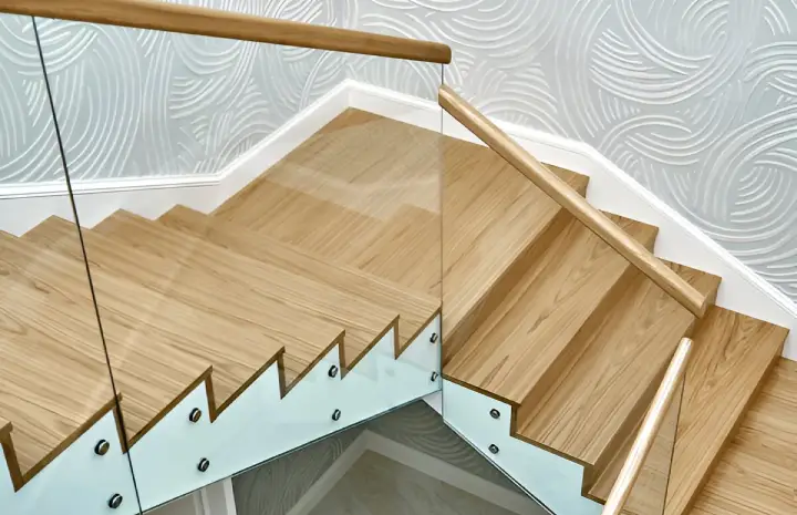 How to Pair Stair Glass Installation with Wooden Steps for Contrast